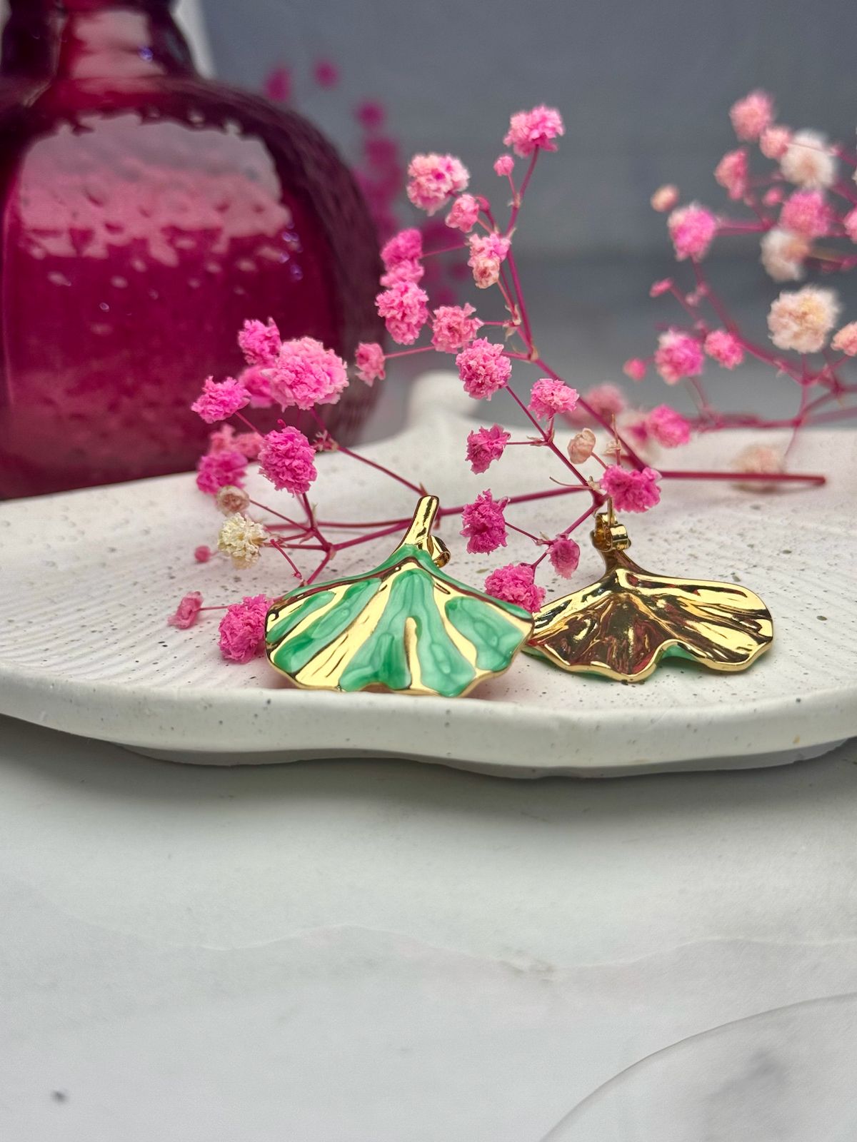 Teal Nebula Star Studs