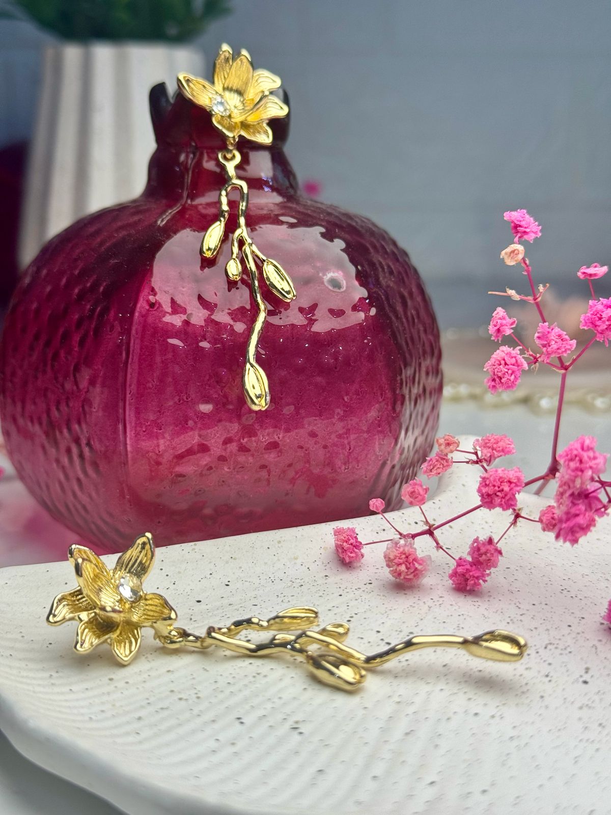 Gilded Orchid Vine Drops