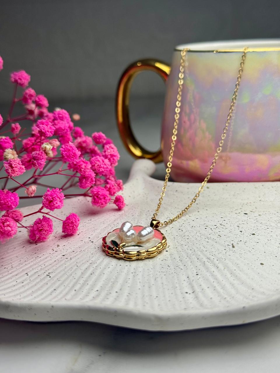 Blush Bloom Pearl Pendant