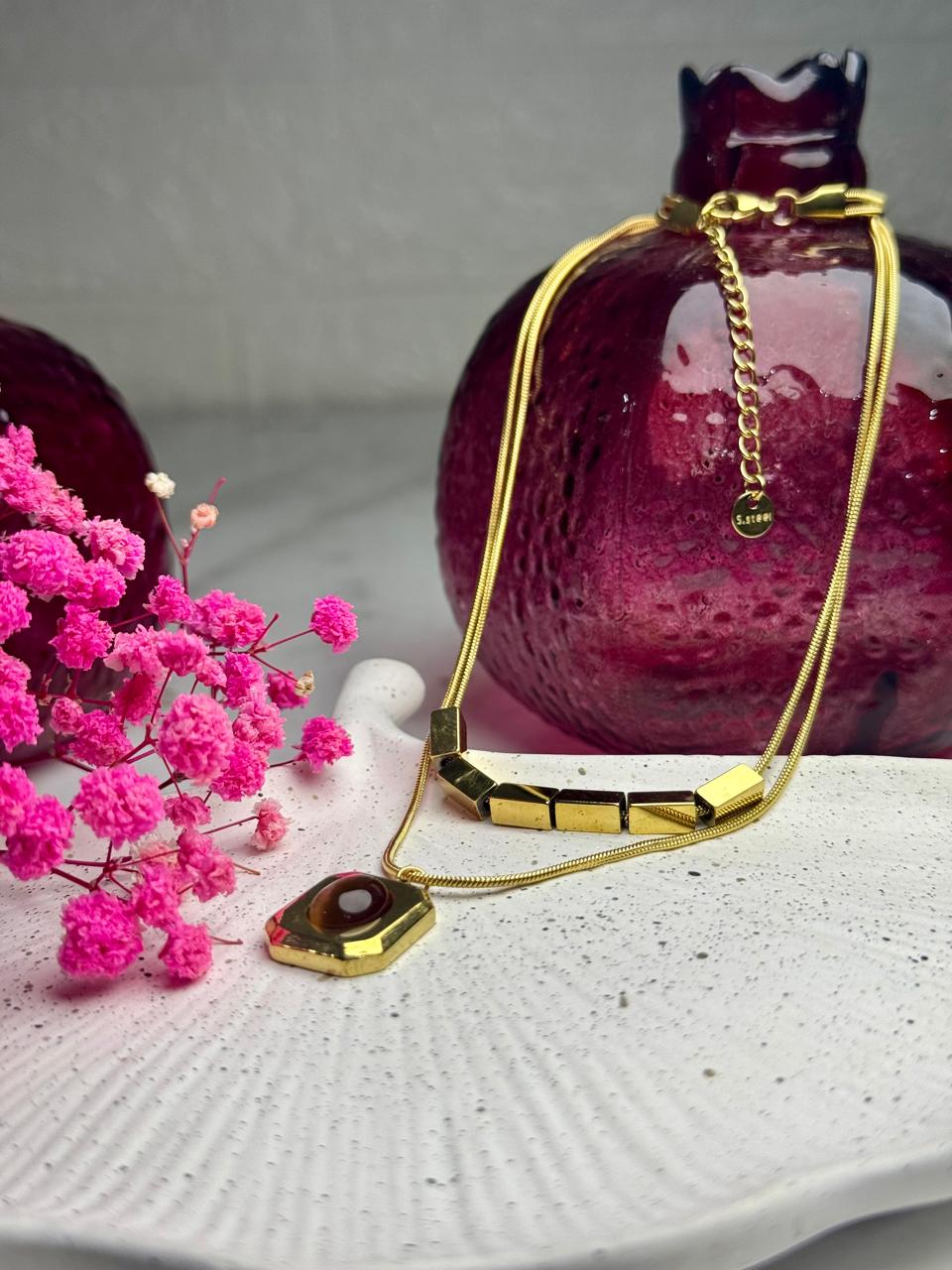 Amber Aura Layered Necklace