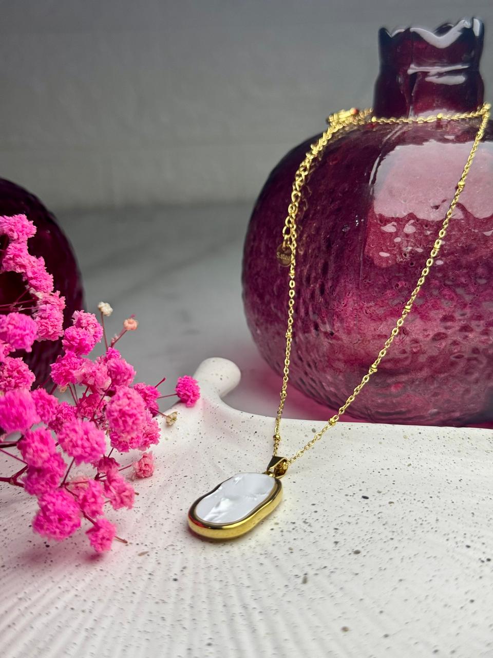 Serene Shore Oval Pendant