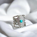 Turquoise Bead Silver Ring