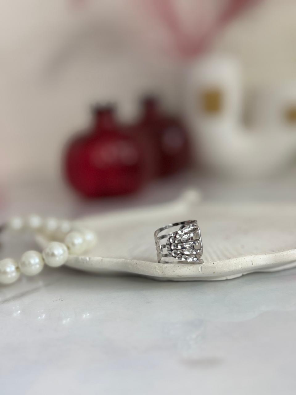 Turquoise Bead Silver Ring