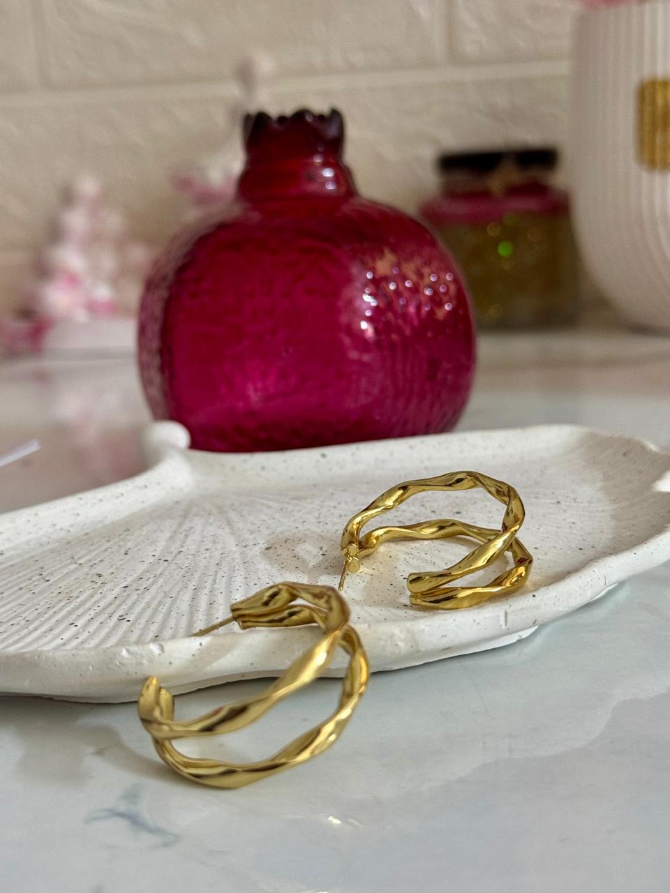 Power Gold Hoops