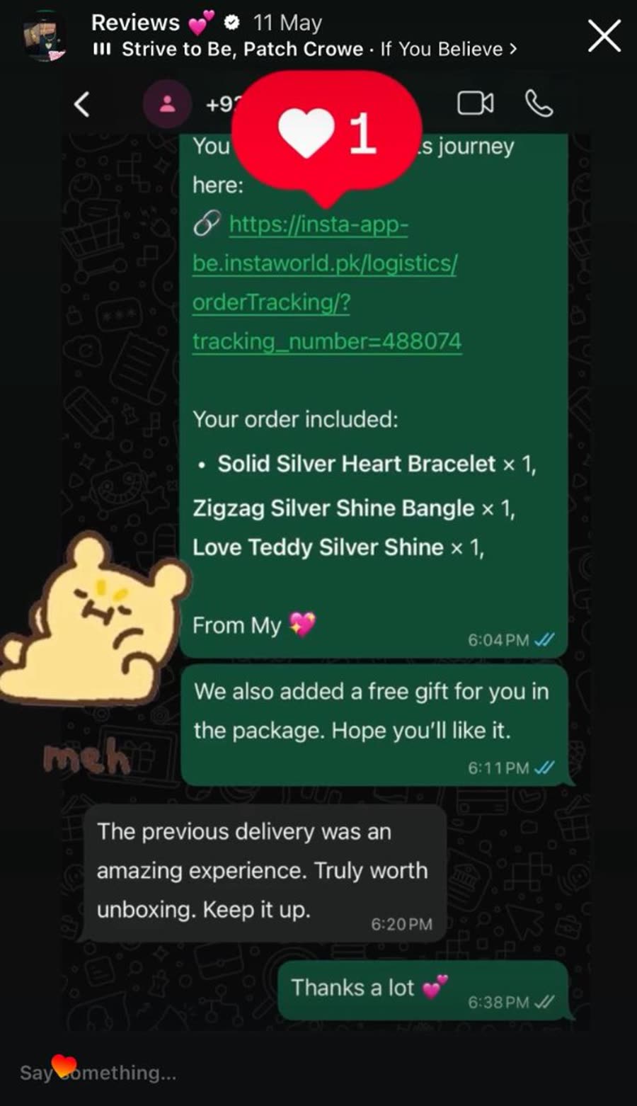 Customer praised unboxing experience