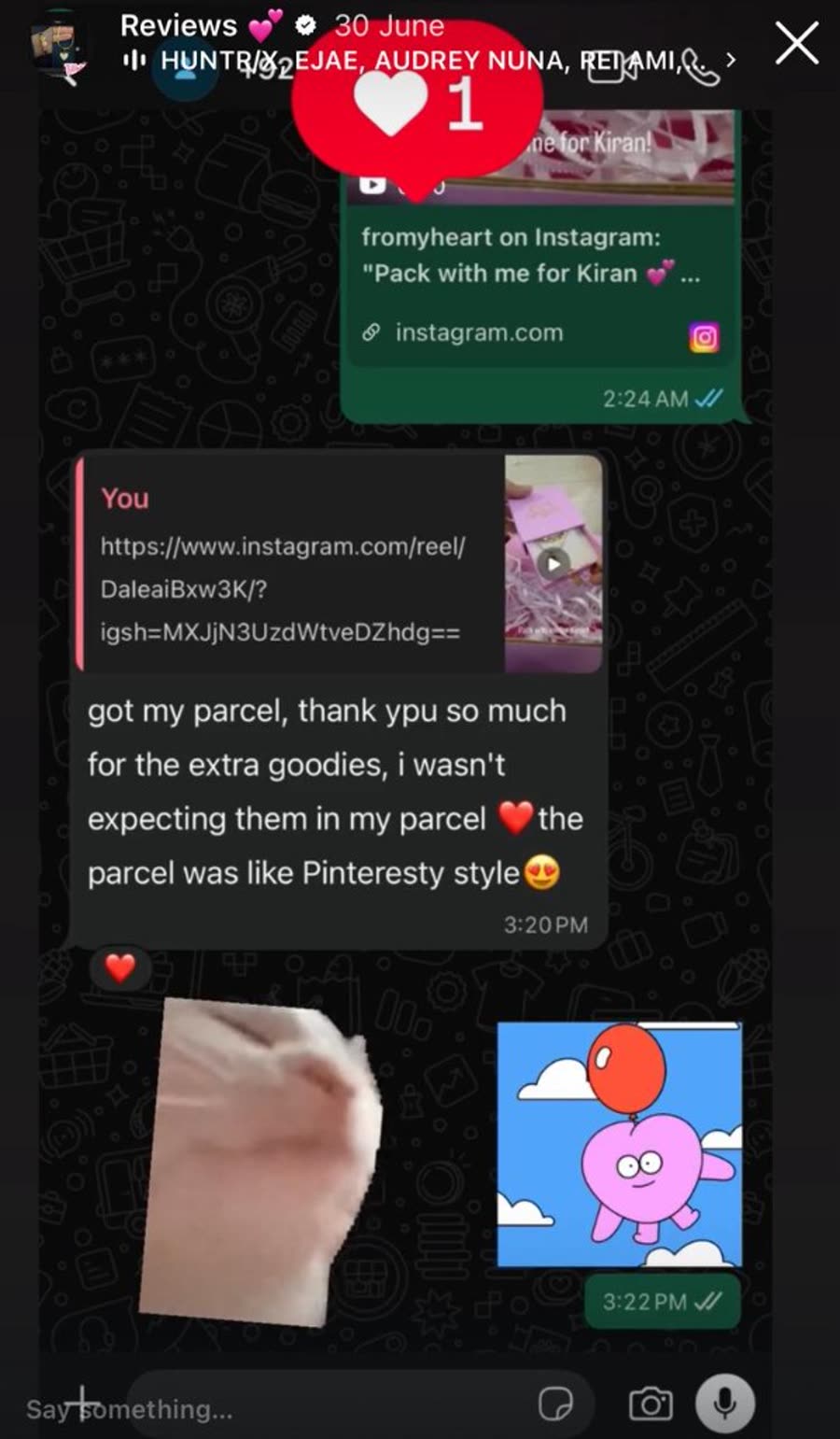 Customer loved Pinterest-style packaging